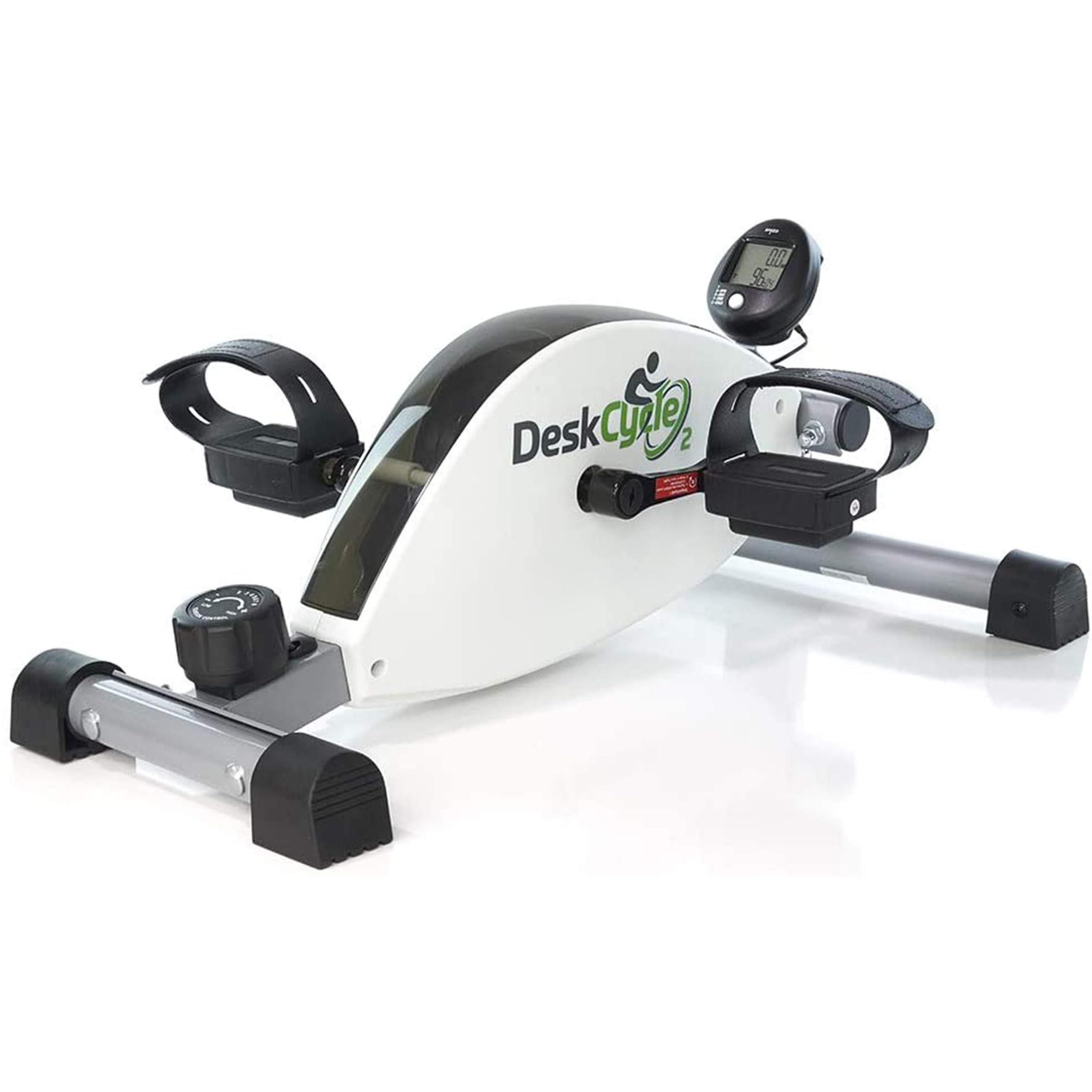 White DeskCycle magnetic under-desk bike pedal exerciser on a plain background