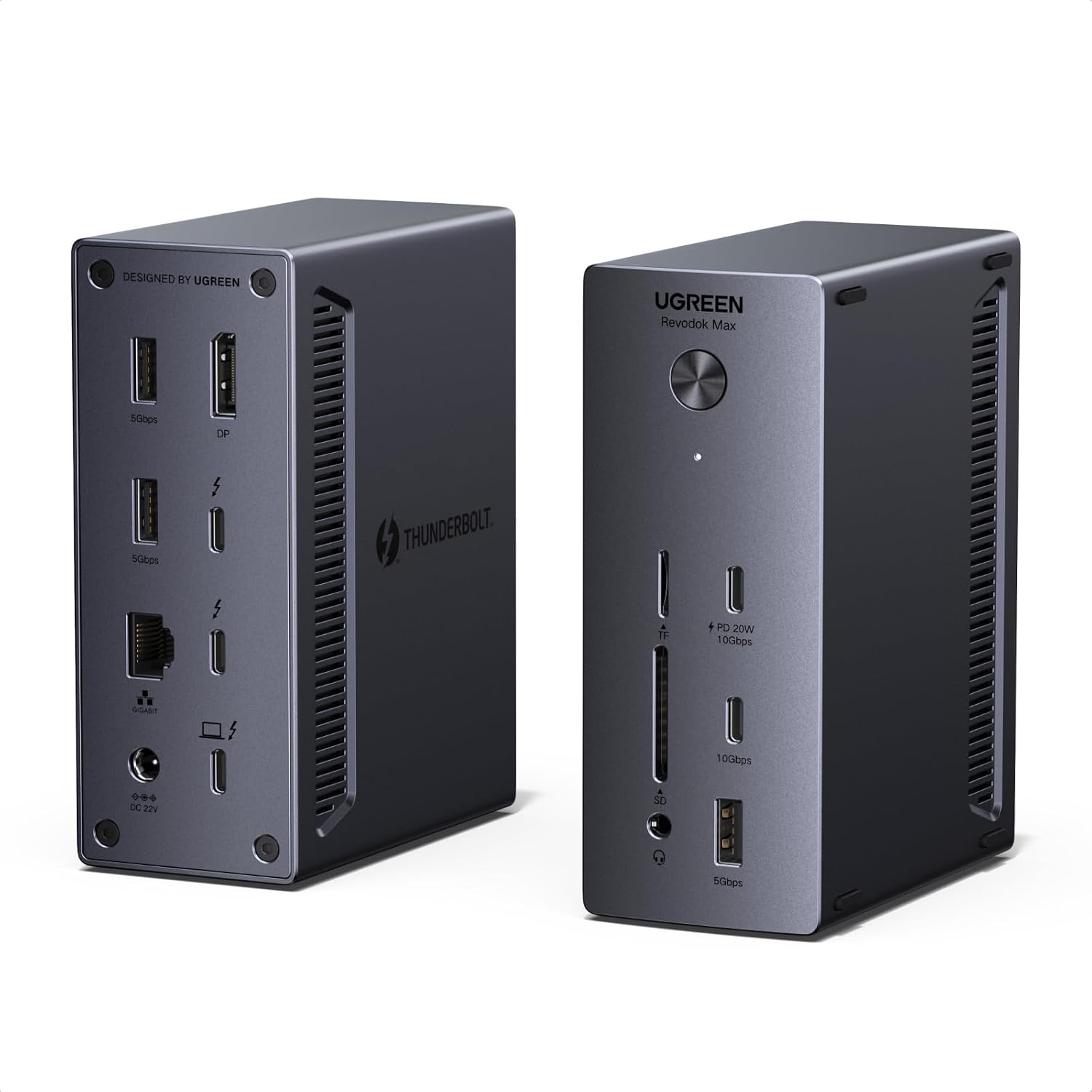 UGREEN Revodok Max 13-in-1 Thunderbolt 4 docking station in dark aluminum