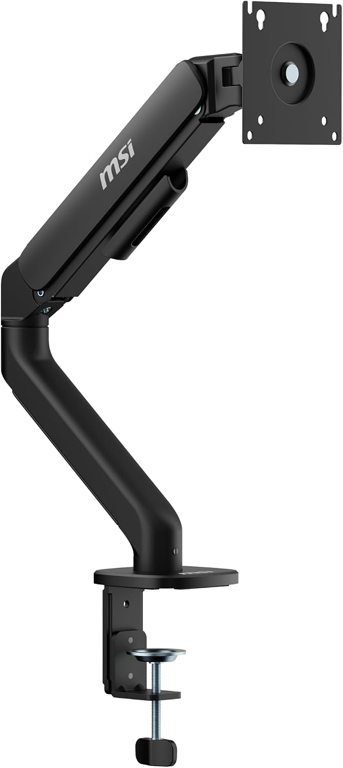 MSI MAG MT101G black gas spring single monitor arm, product photo